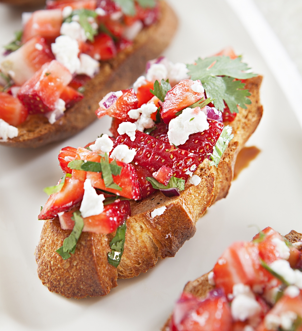 Strawberry Chevre Bruschetta