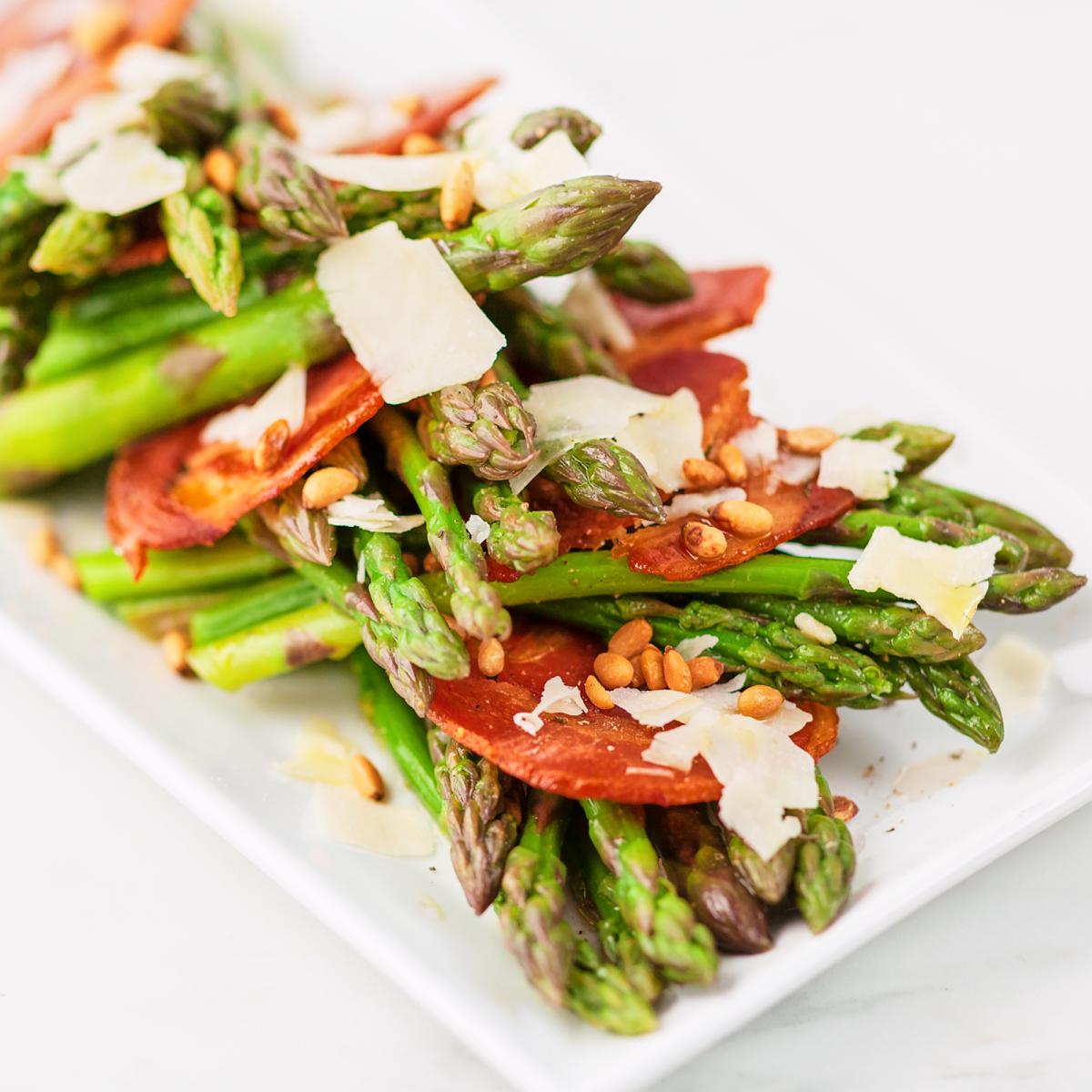 Asparagus with Pancetta & Pecorino Romano