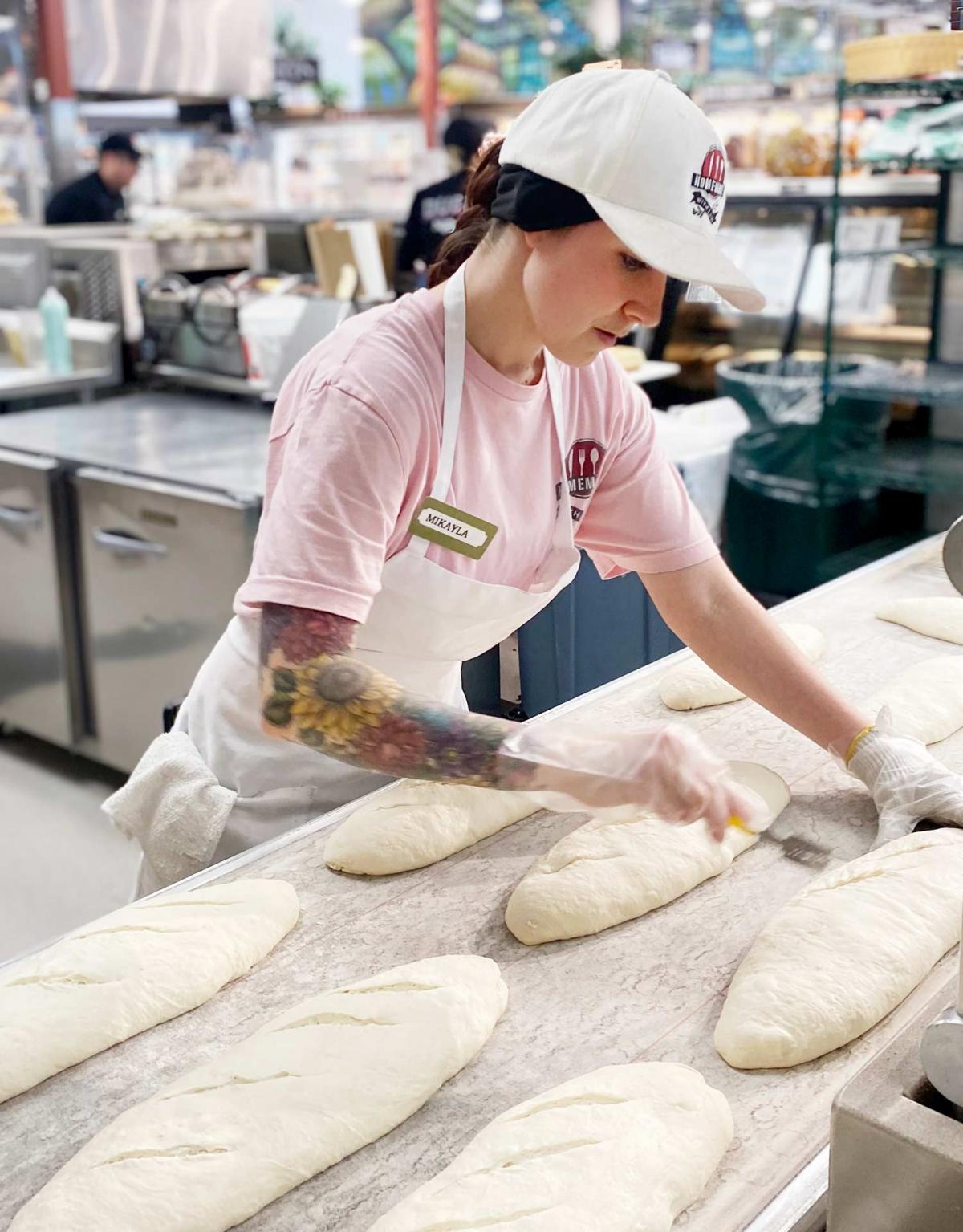 Bakery Associate Making Bread Bakery