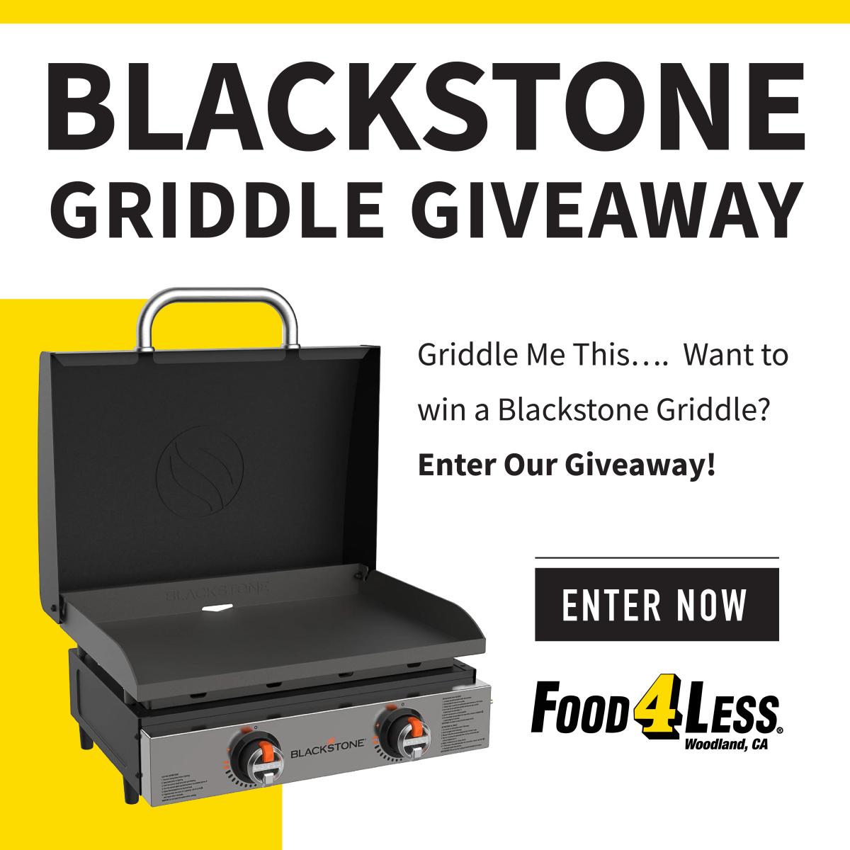 blackstone griddle giveaway food 4 less
