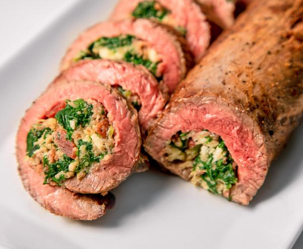 Blue Cheese & Bacon Stuffed Flank Steak