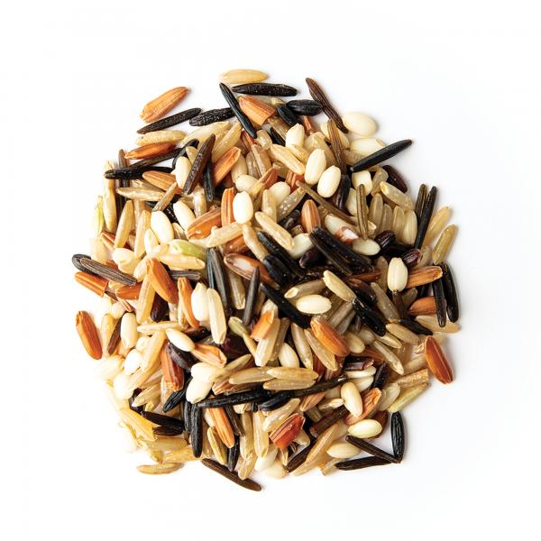 Small pile of uncooked wild rice