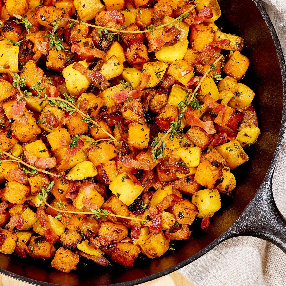 Butternut Squash, Bacon and Mango Hash