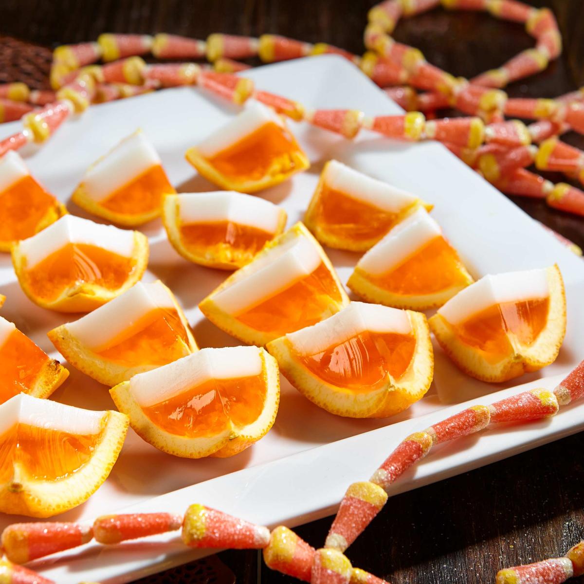 Candy Corn Jell-O Shots