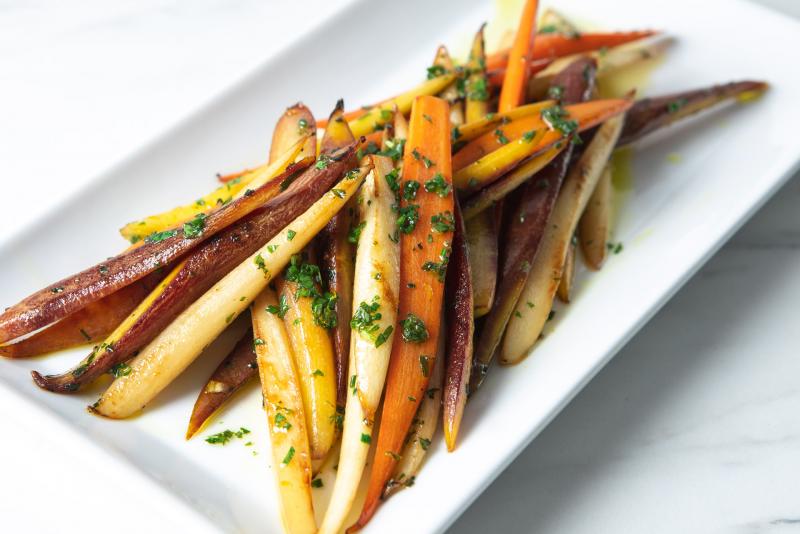 caramelized rainbow carrots