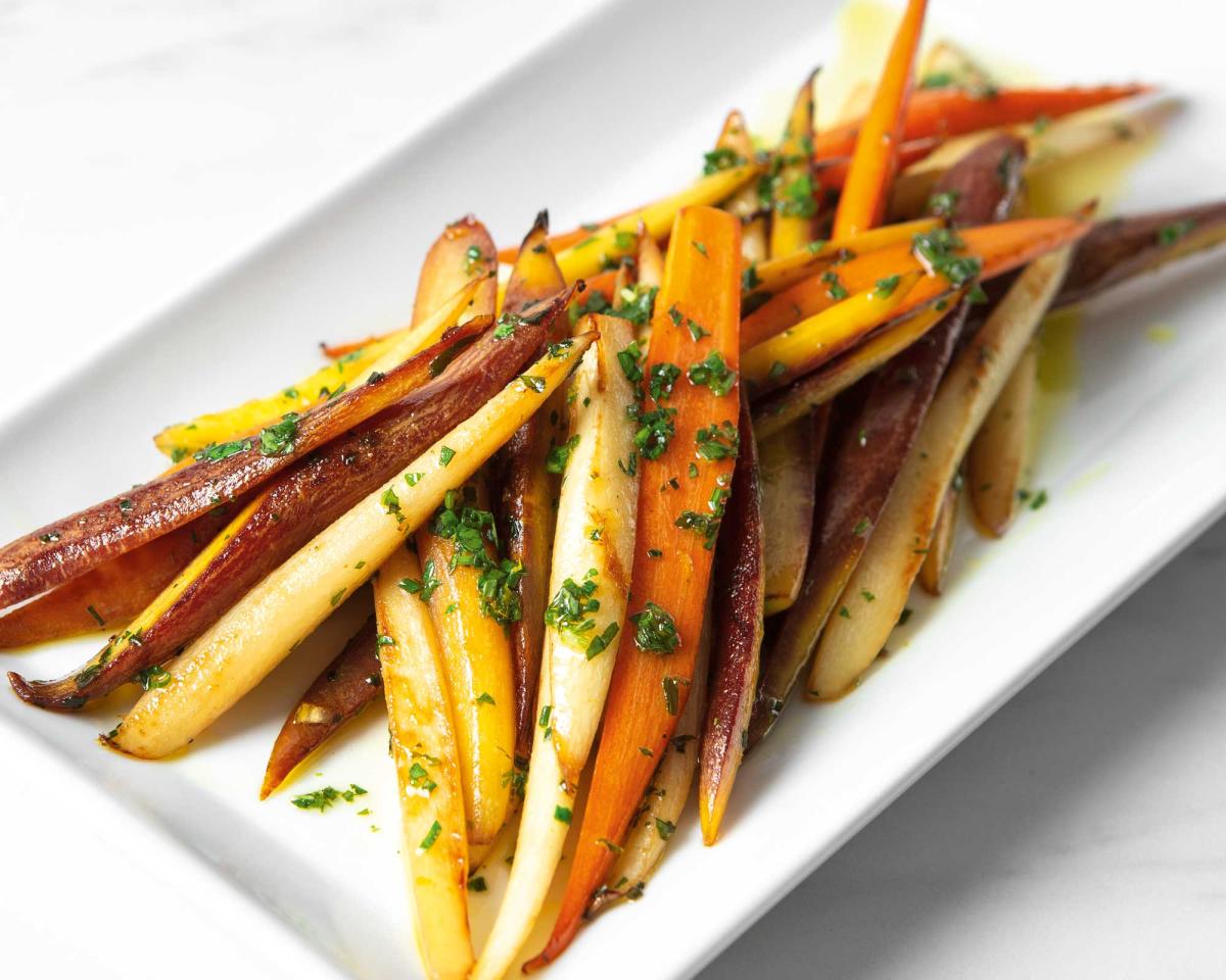 caramelized rainbow carrots