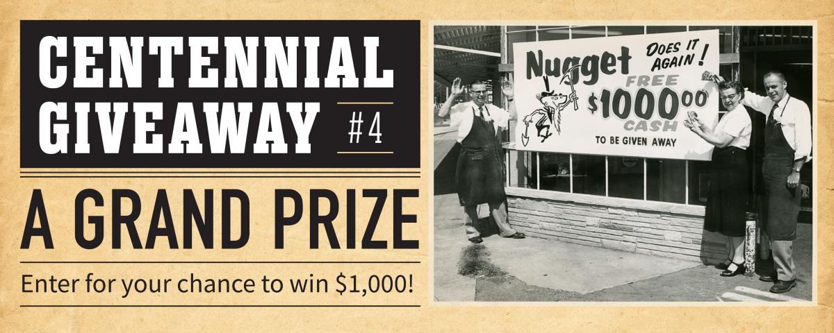 CENTENNIAL GIVEAWAY #4 A GRAND PRIZE Banner