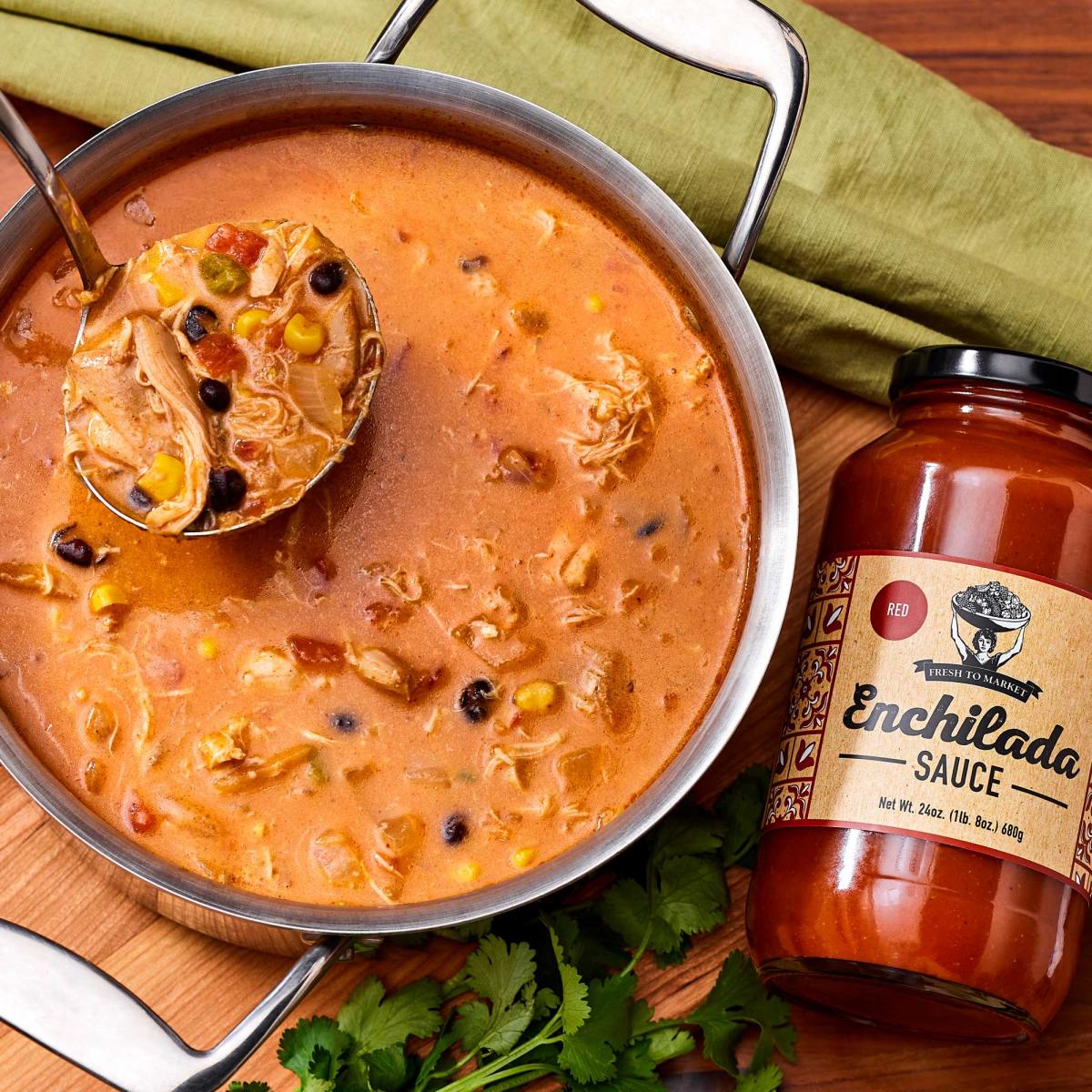 Chicken Enchilada Soup Red fresh to market Enchilada Sauce