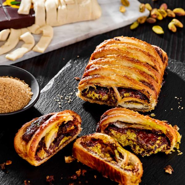 Easy Chocolate Bar Puff Pastry Braid