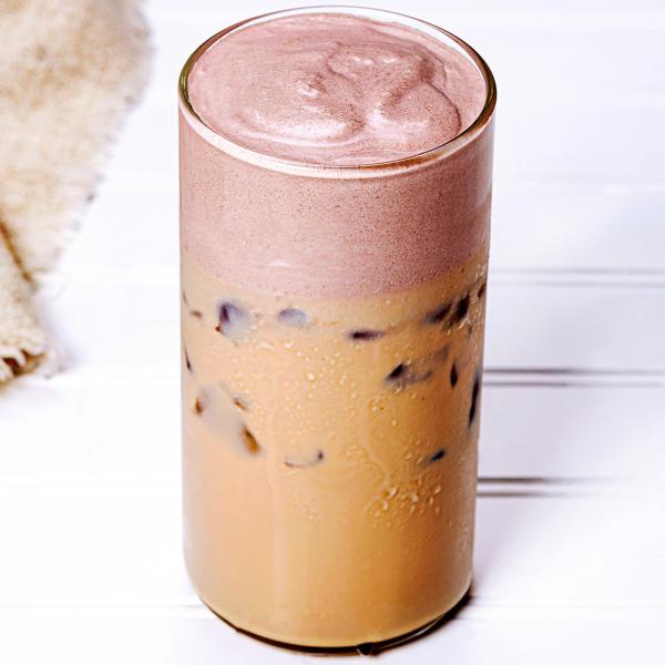 Cocoa Hojicha Iced Latte