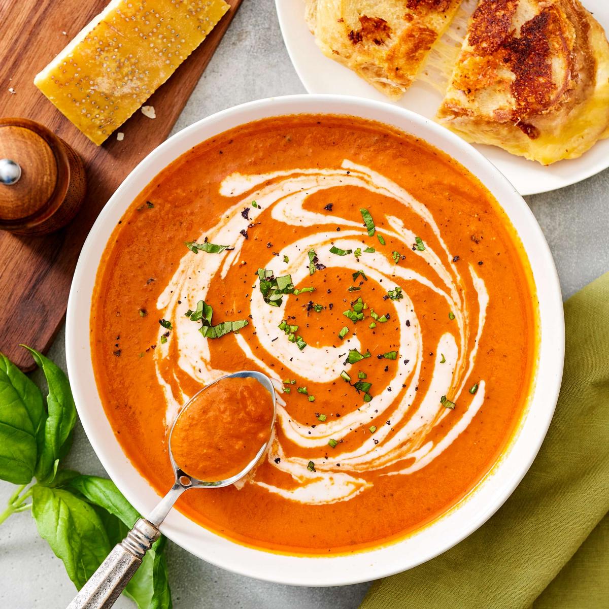 Tomato Soup using FTM parmesan rind