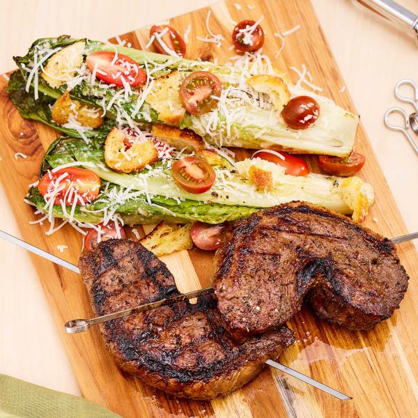 Grilled Garlic & Pepper Picanha Caesar Salad