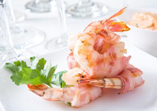 Easy Jumbo Shrimp Wrapped in Pancetta and Sage