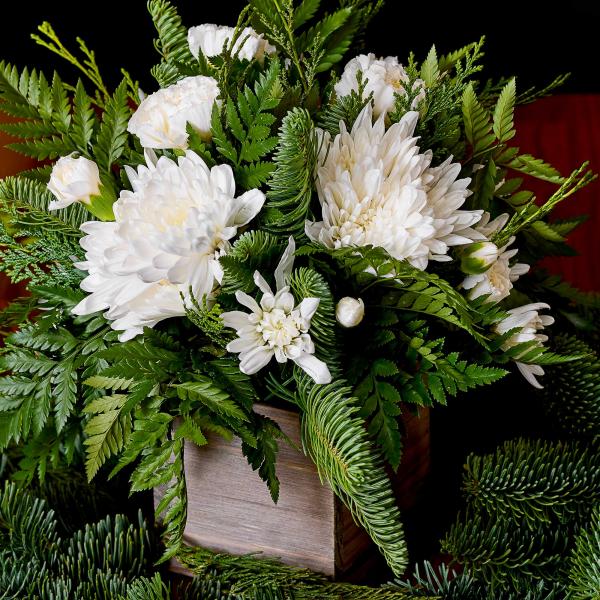 Sequoia Base Holiday Floral Arrangement
