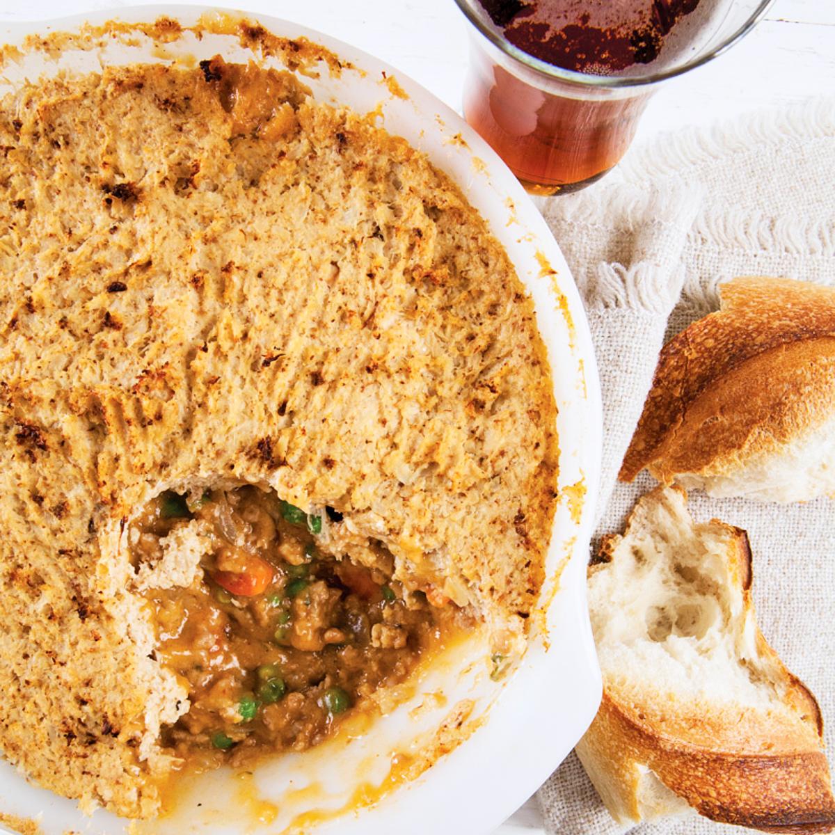 Irish Shepherd's Pie with Roasted Cauliflower Mash