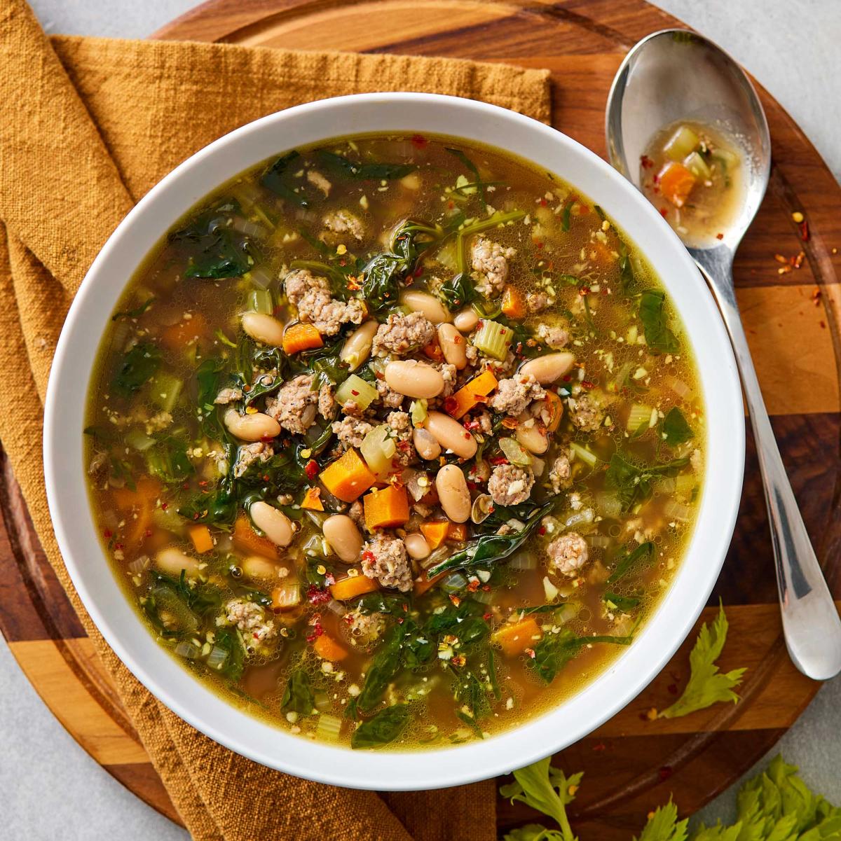 Italian sausage and White Bean Soup Sq.