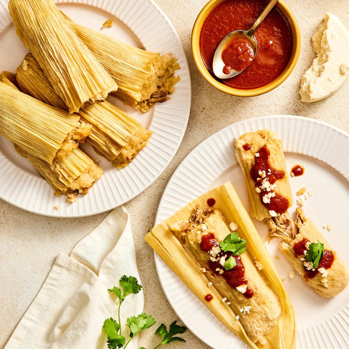 Old Yolo Tamale Parlor Sauce with Chicken Tamales