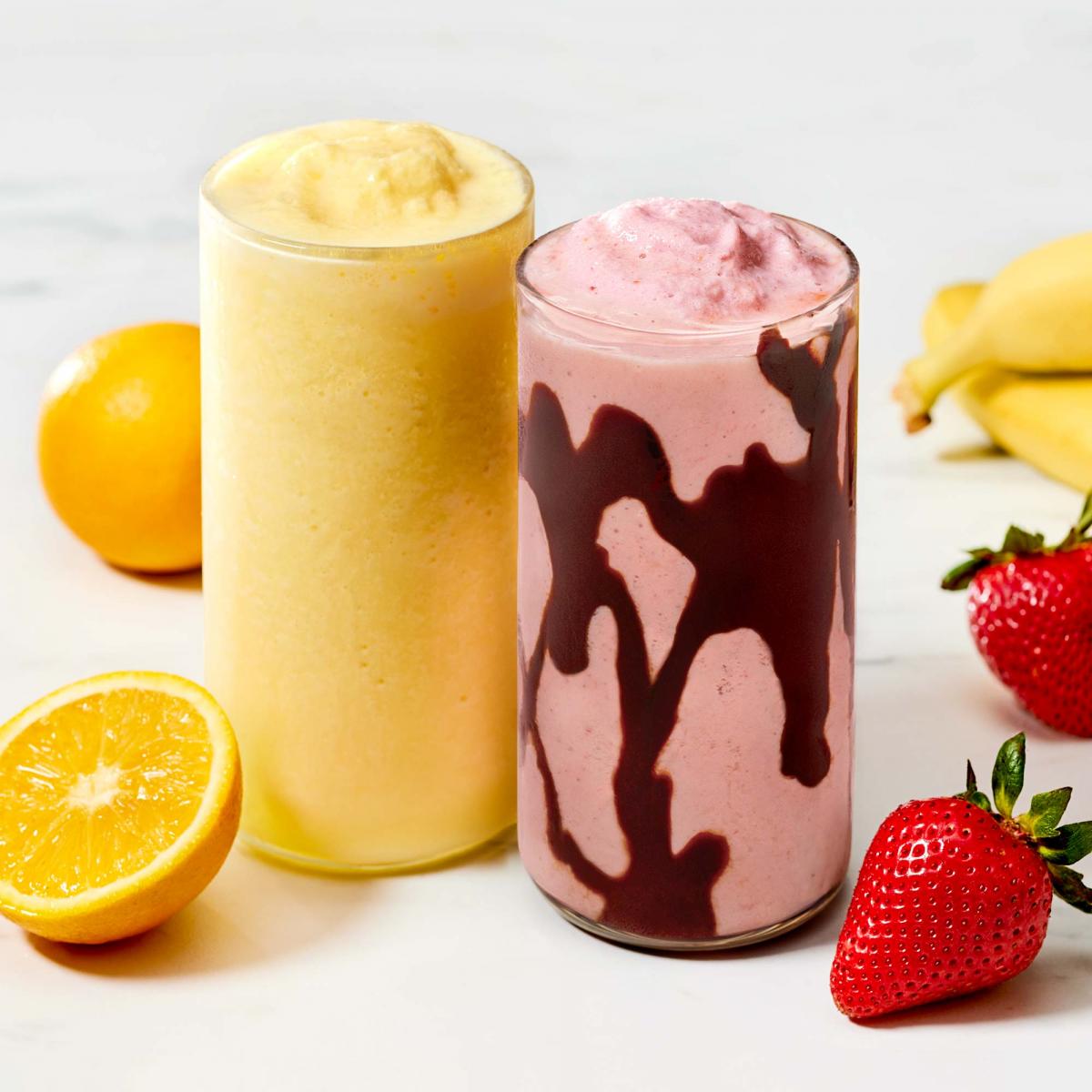 Orange Dreamsicle & Banana-Split Frappe