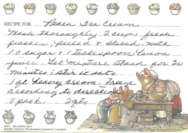 Original Family Recipe for Grandma Bert's Peach Ice Cream