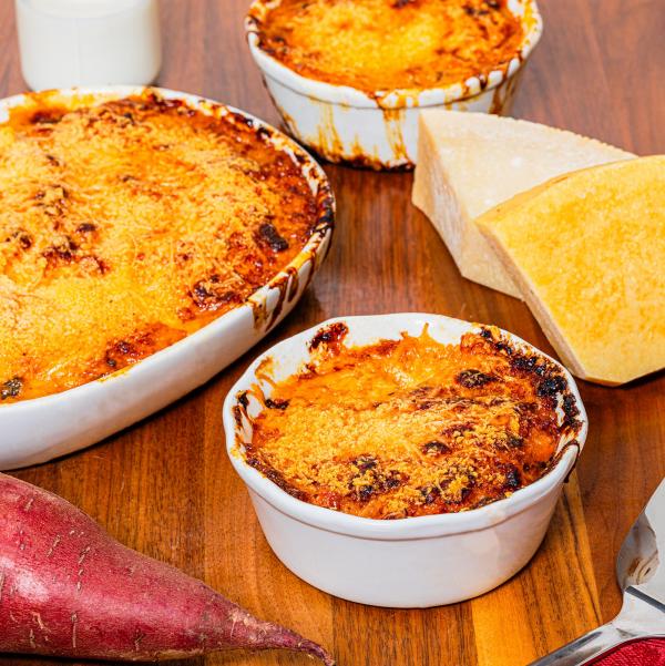 Sweet Potato Gratin with Sichuan Chili Crisp