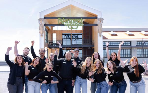 Rocklin Nugget Market leadership team of associates excited outside of new store