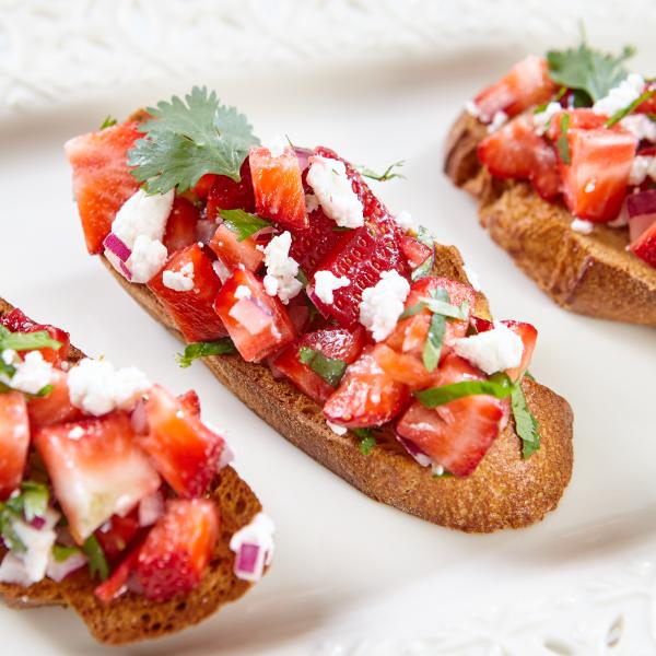 Strawberry Chevre Bruschetta