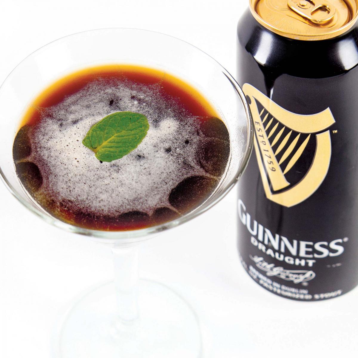 The Daily Edge Cocktail and a can of Guinness