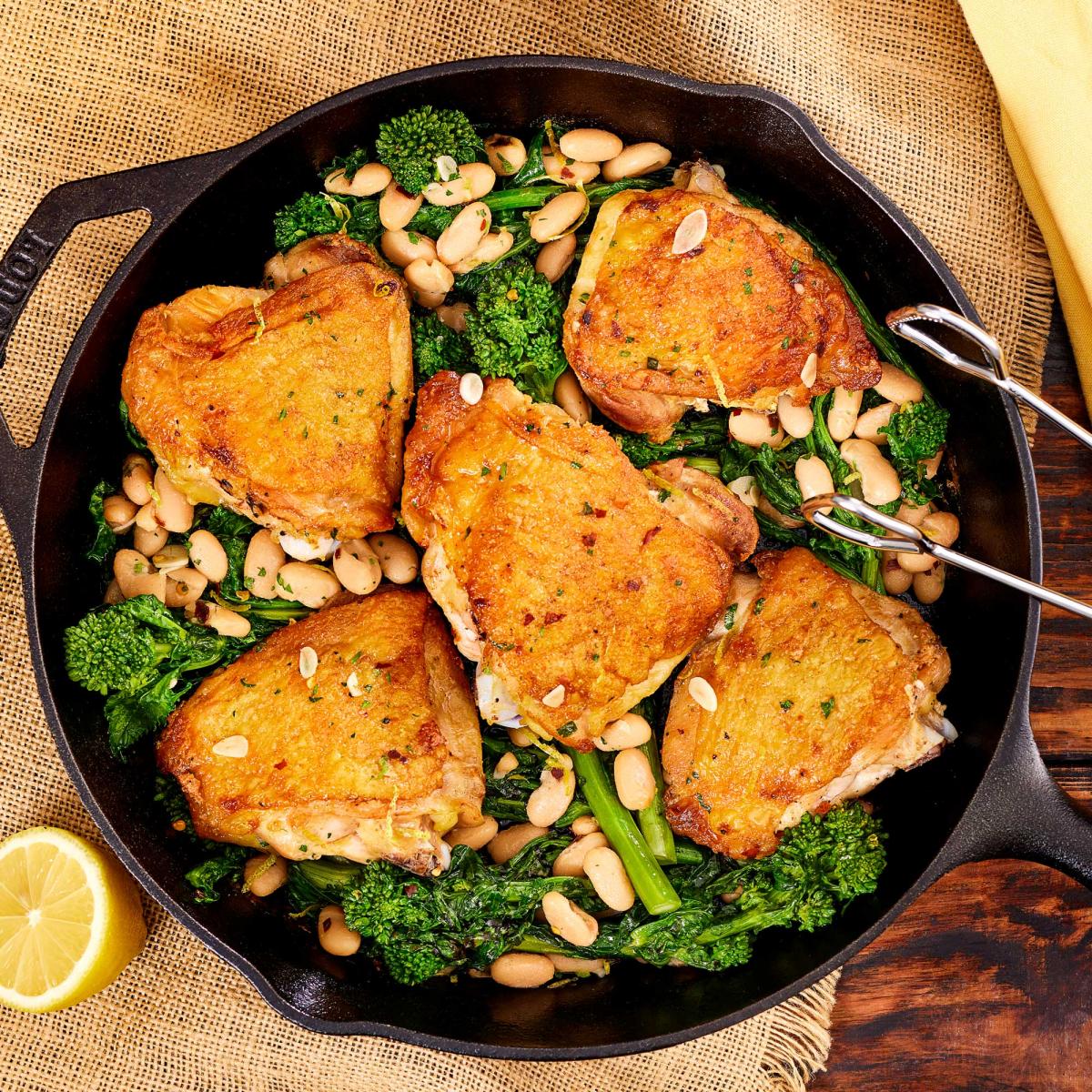 Tuscan Chicken Thigh Skillet Meal