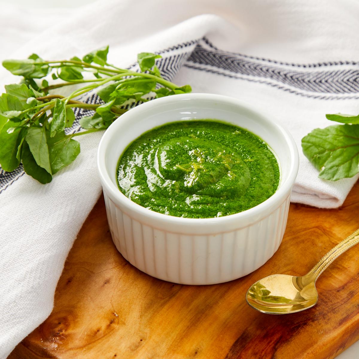 Watercress and Garlic Puree