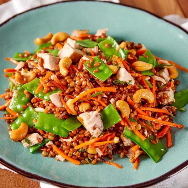 Wheat Berry Salad on a plate