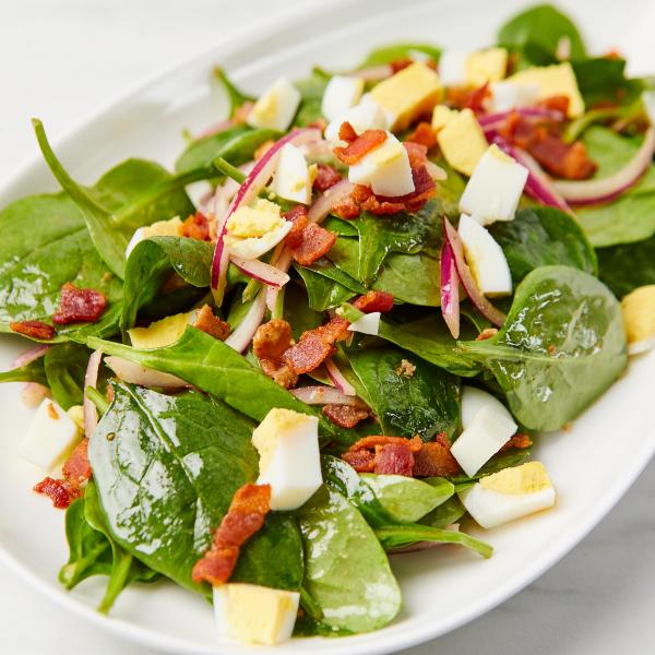 wilted spinach salad